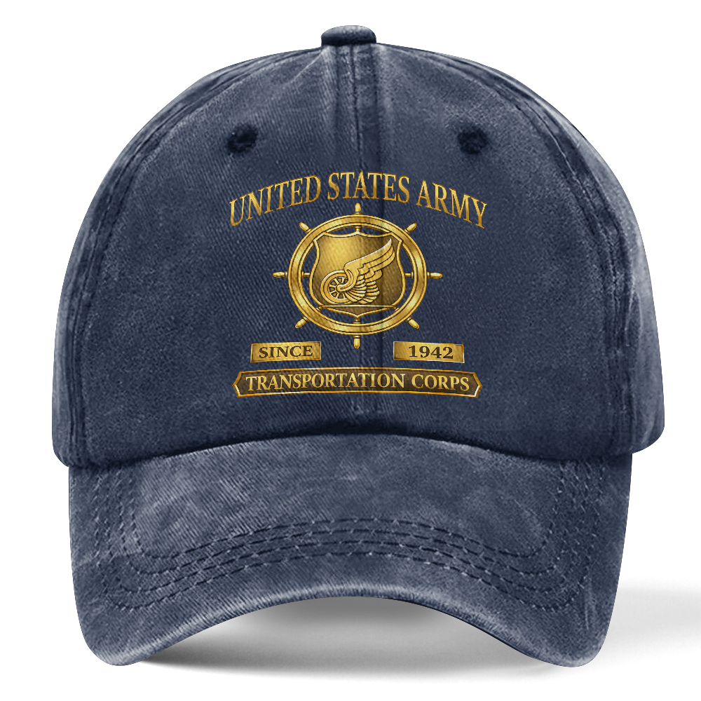 Personalizable Transportation Corps Washed Cap