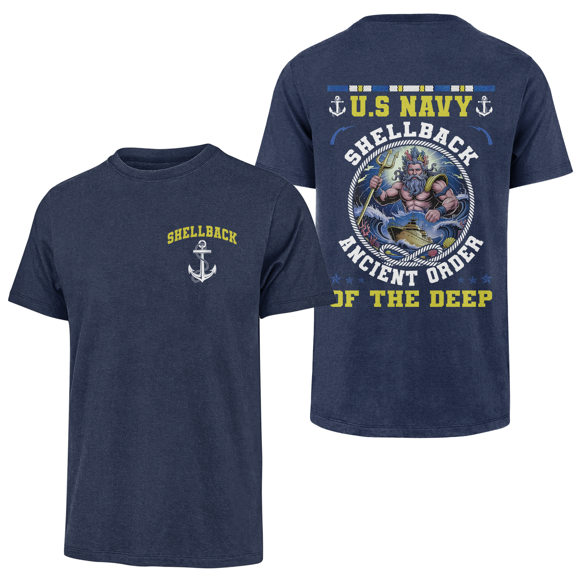 Shellback Ancient Order Of The Deep Double Sided Classic T-shirt