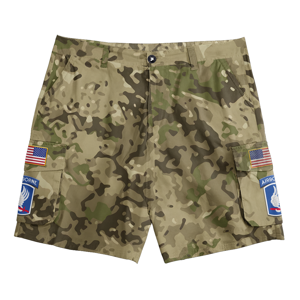 Airborne Camouflage Cargo Shorts
