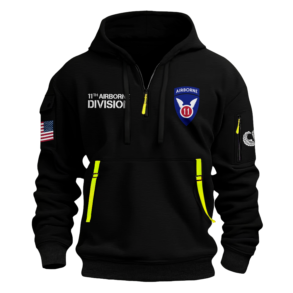 11th Airborne Division Quarter Zip Hoodie