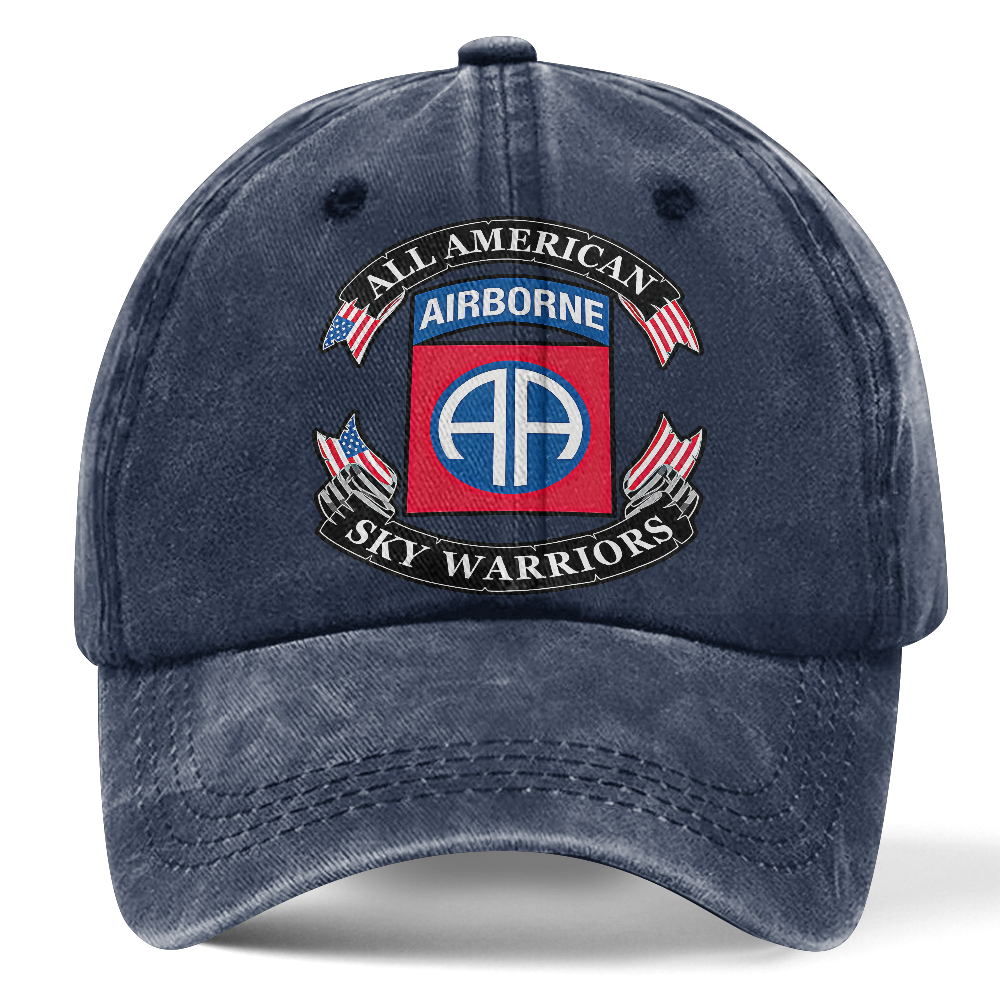 82nd Airborne Sky Warriors Washed Cap