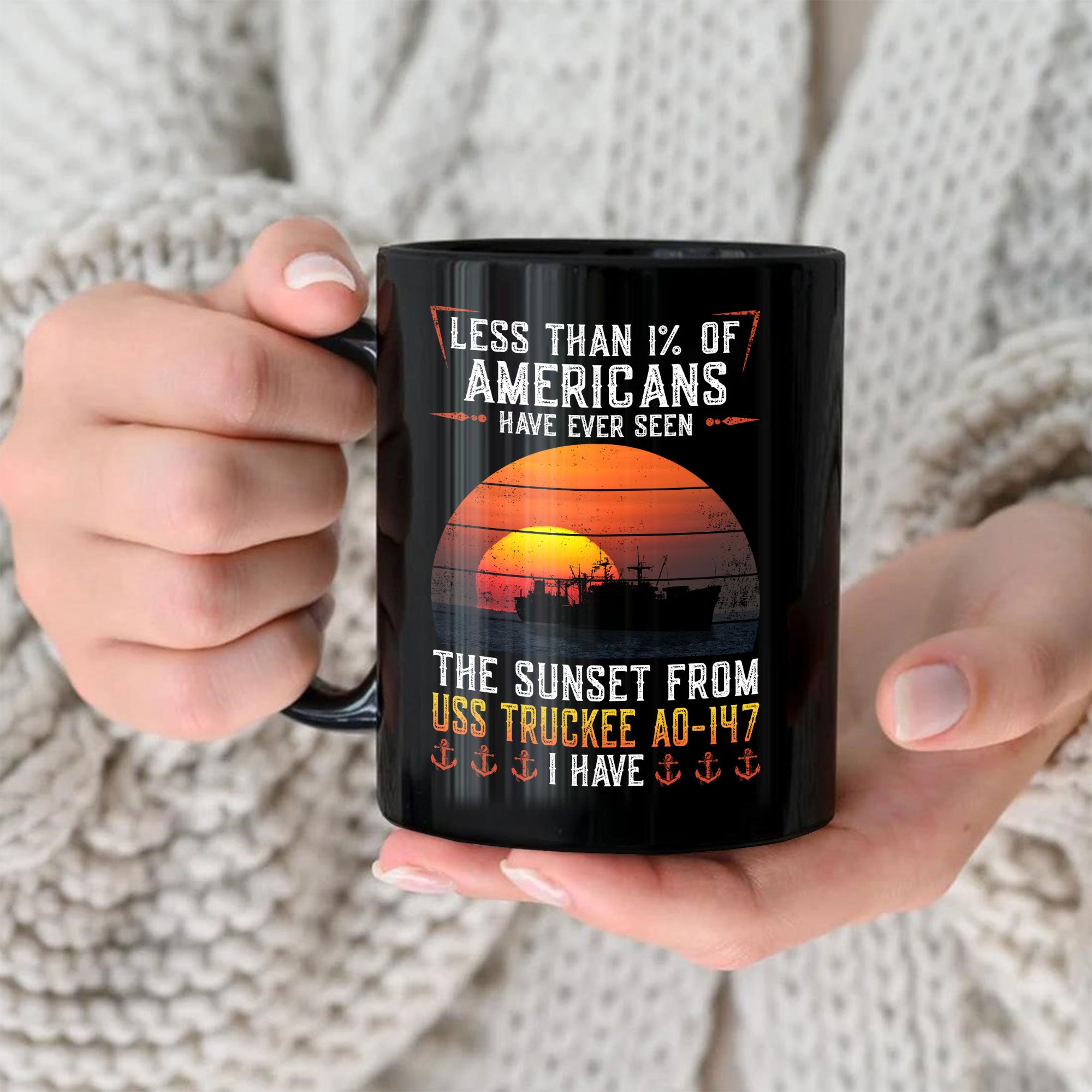 Less Than 1% Navy Ship Coffee Mug
