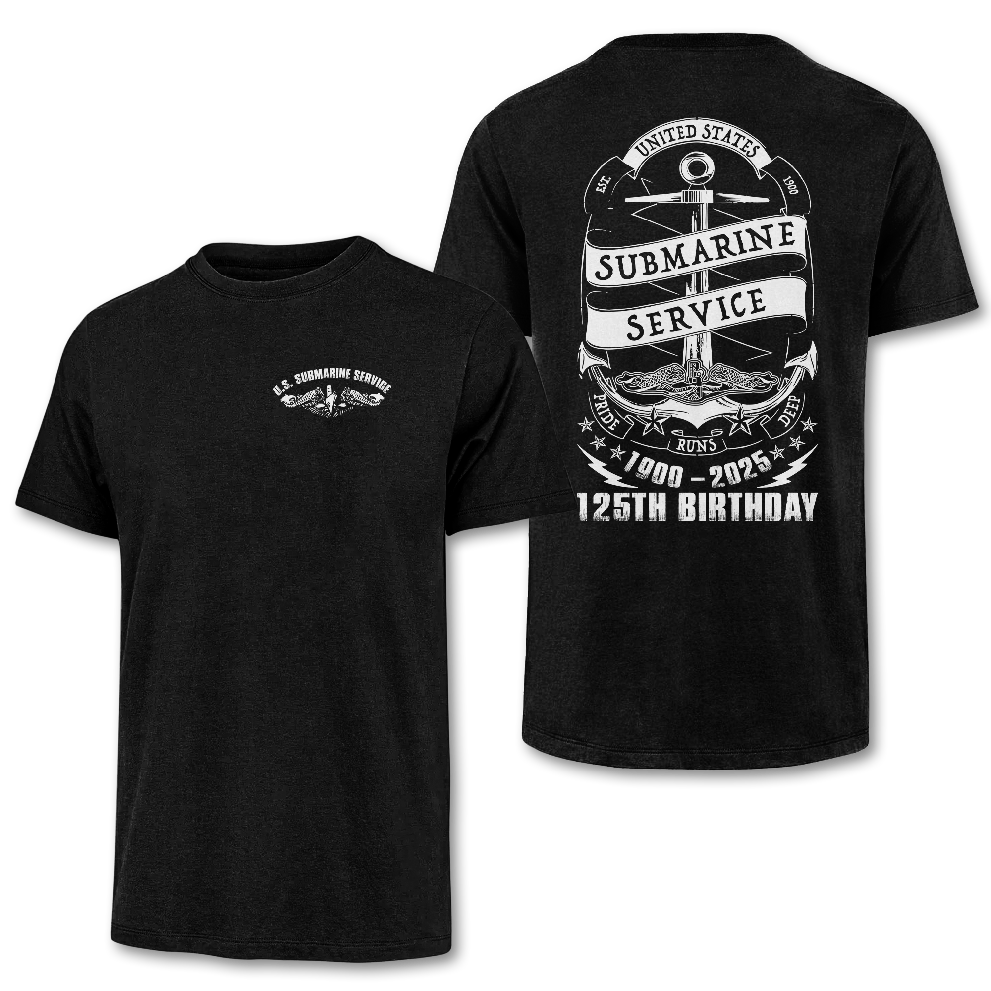 Navy Submarine 125th Birthday Classic T-shirt & Classic Cap Combo