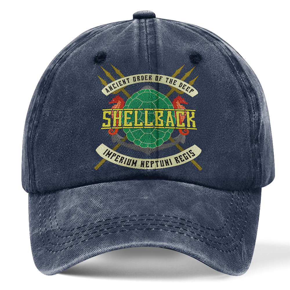 Personalizable Navy Shellback Washed Cap