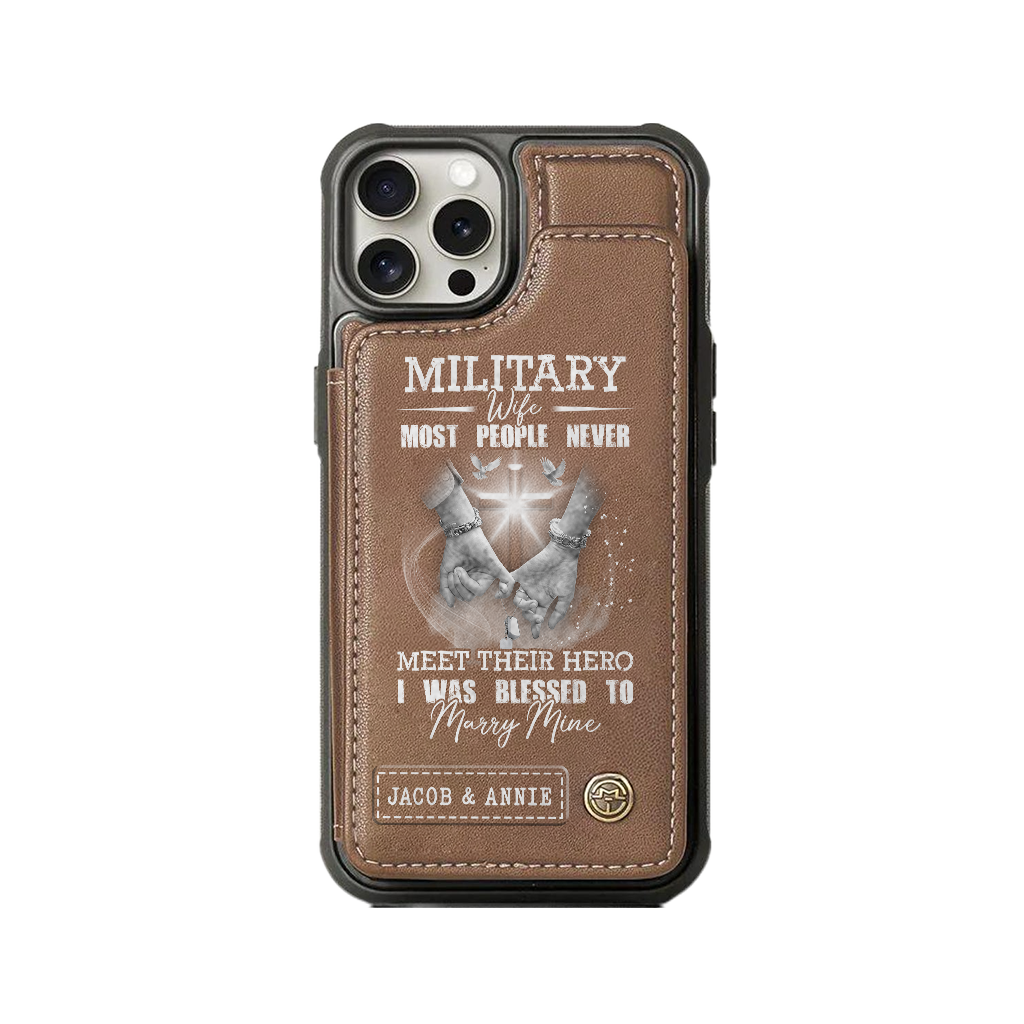 Personalizable Veteran's Wife Wallet Phone Case