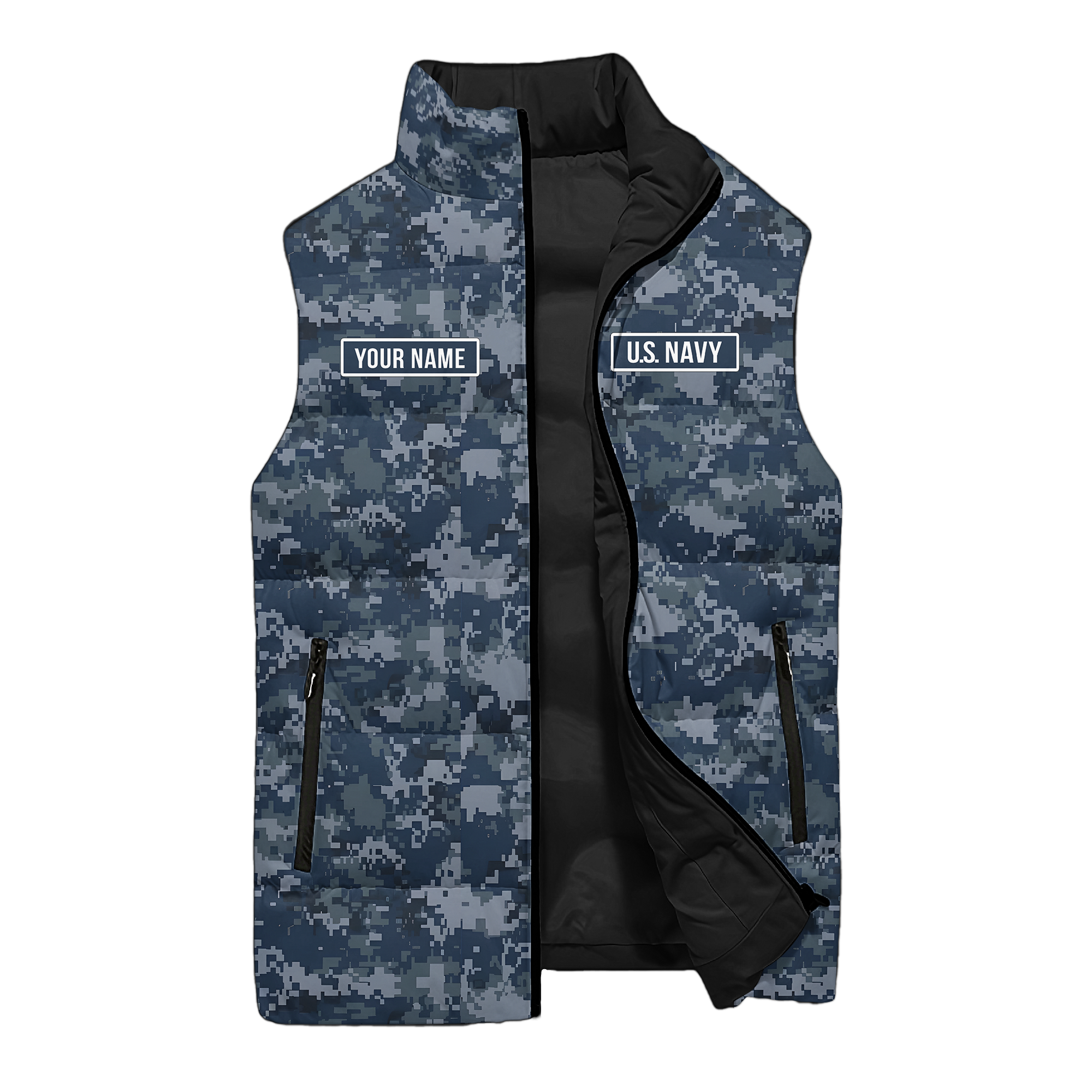 Personalizable Navy 250th Anniversary Puffer Vest