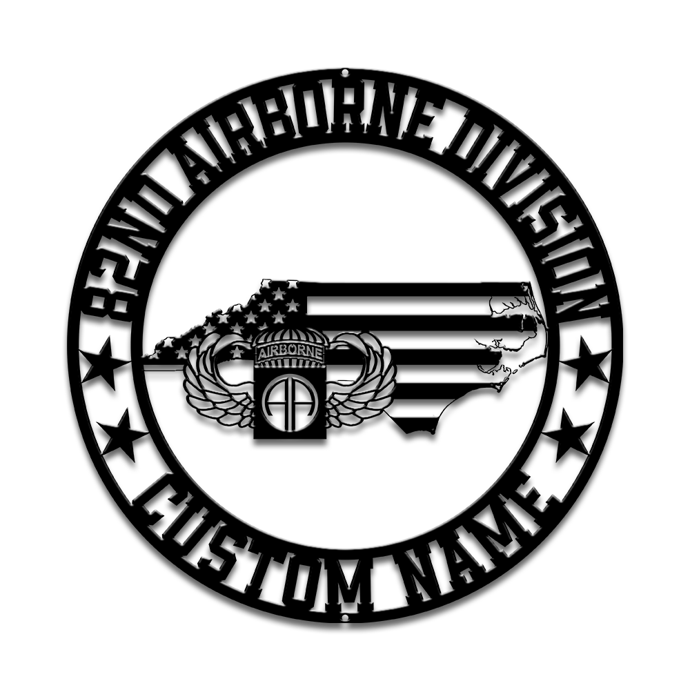 Personalized 82nd Airborne Division Metal Sign Wall Art