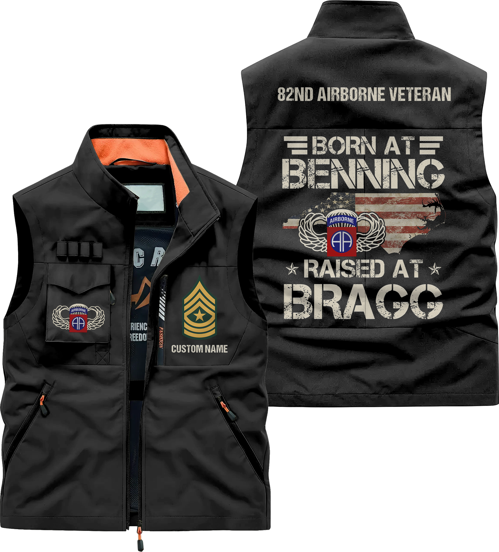 Personalizable 82nd Airborne Born At Benning Pocket Vest