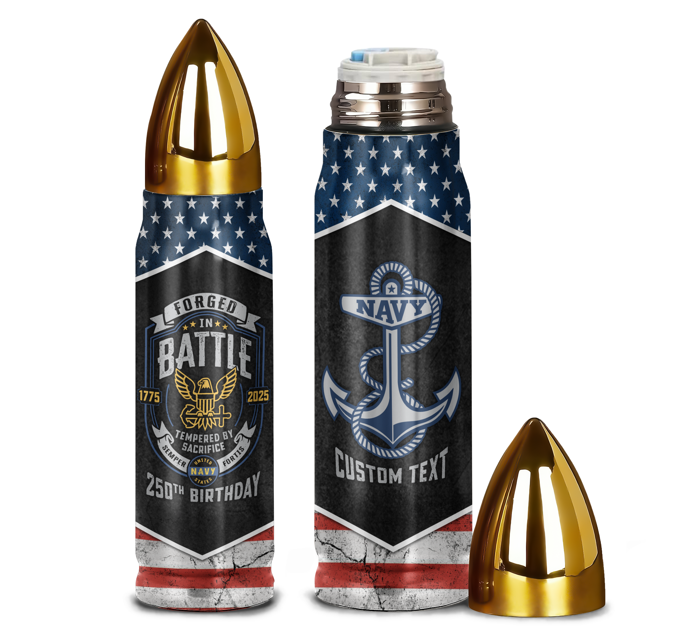 Navy 250th Anniversary Bullet Tumbler