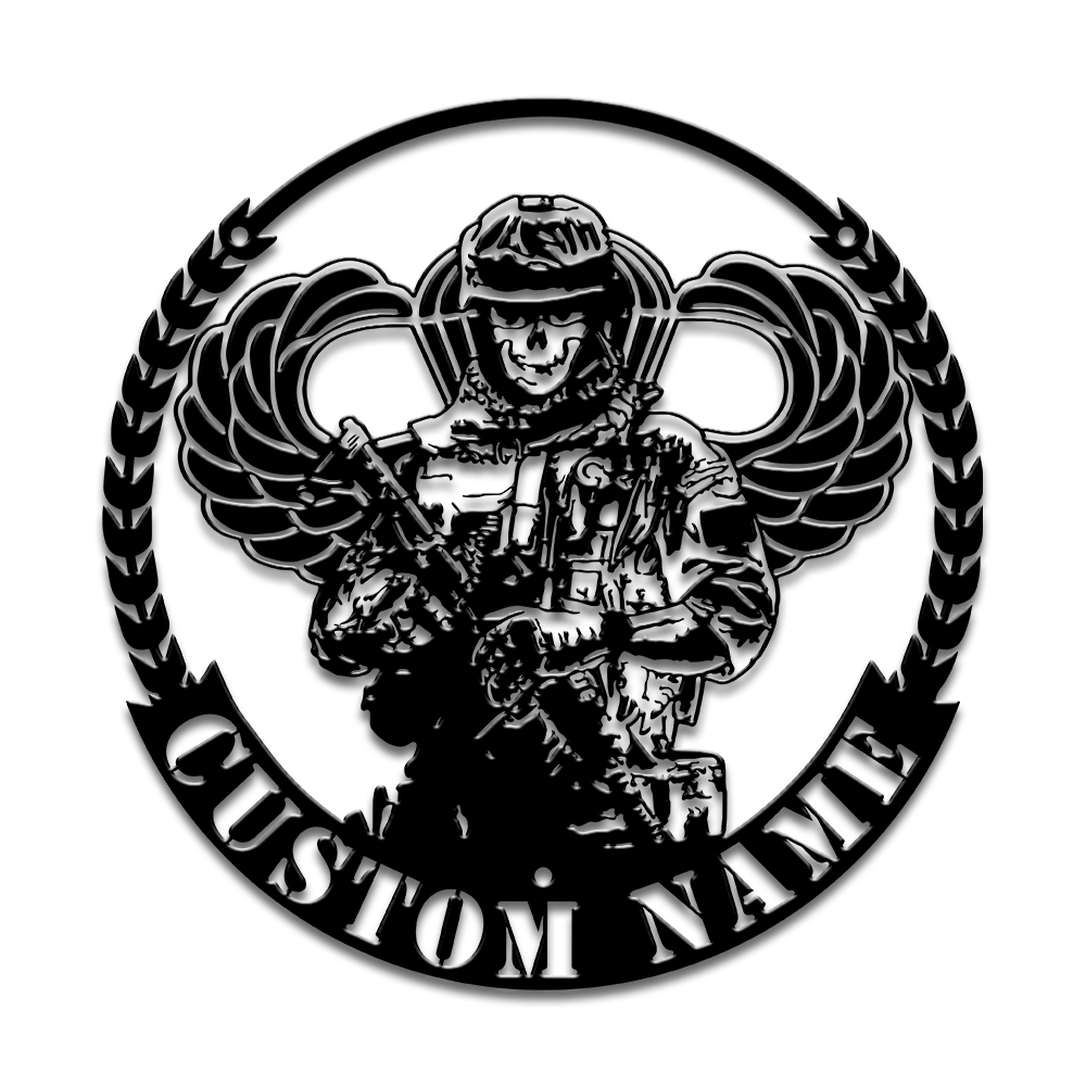 Personalized Airborne Metal Sign Wall Art