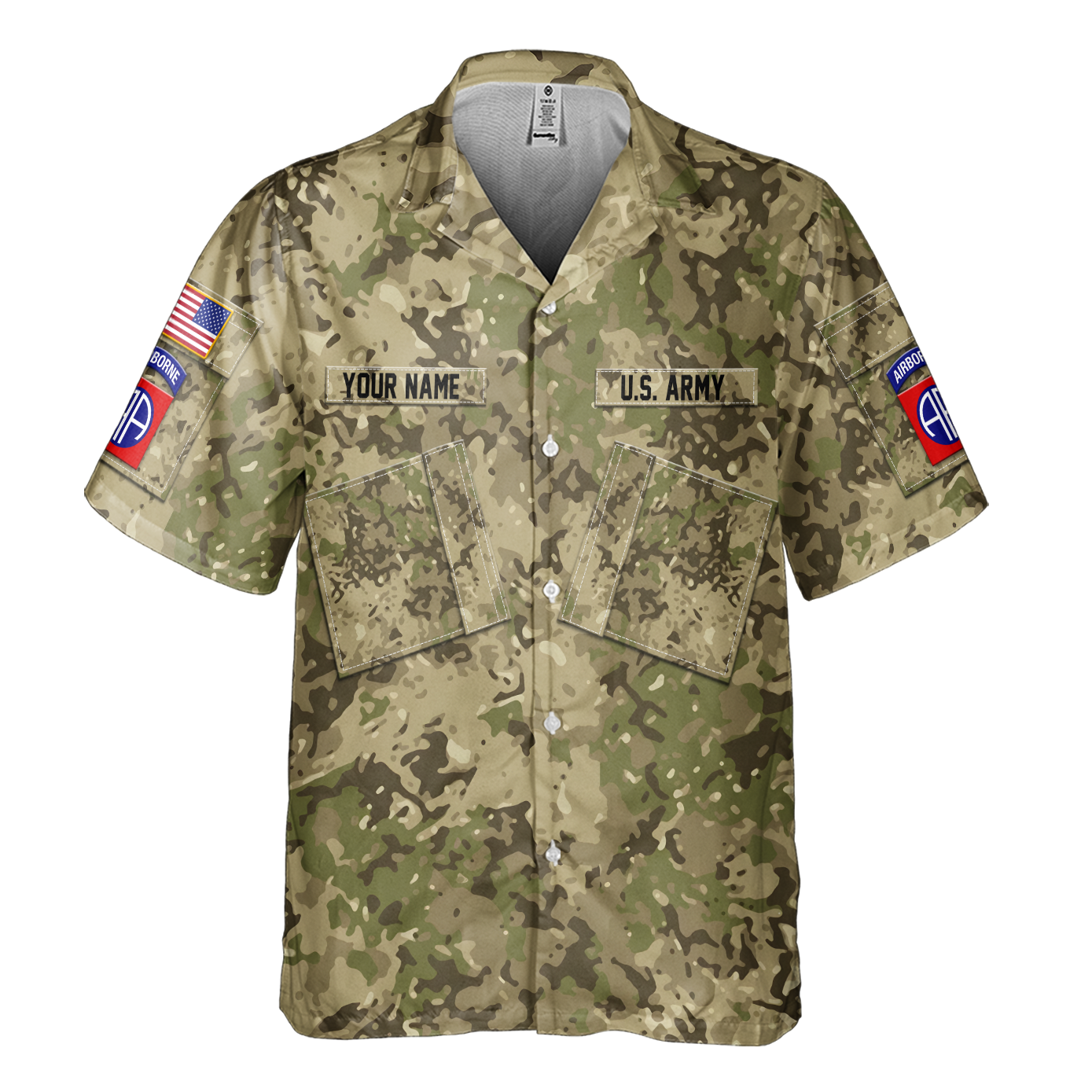 Airborne Camouflage Cuban Shirt