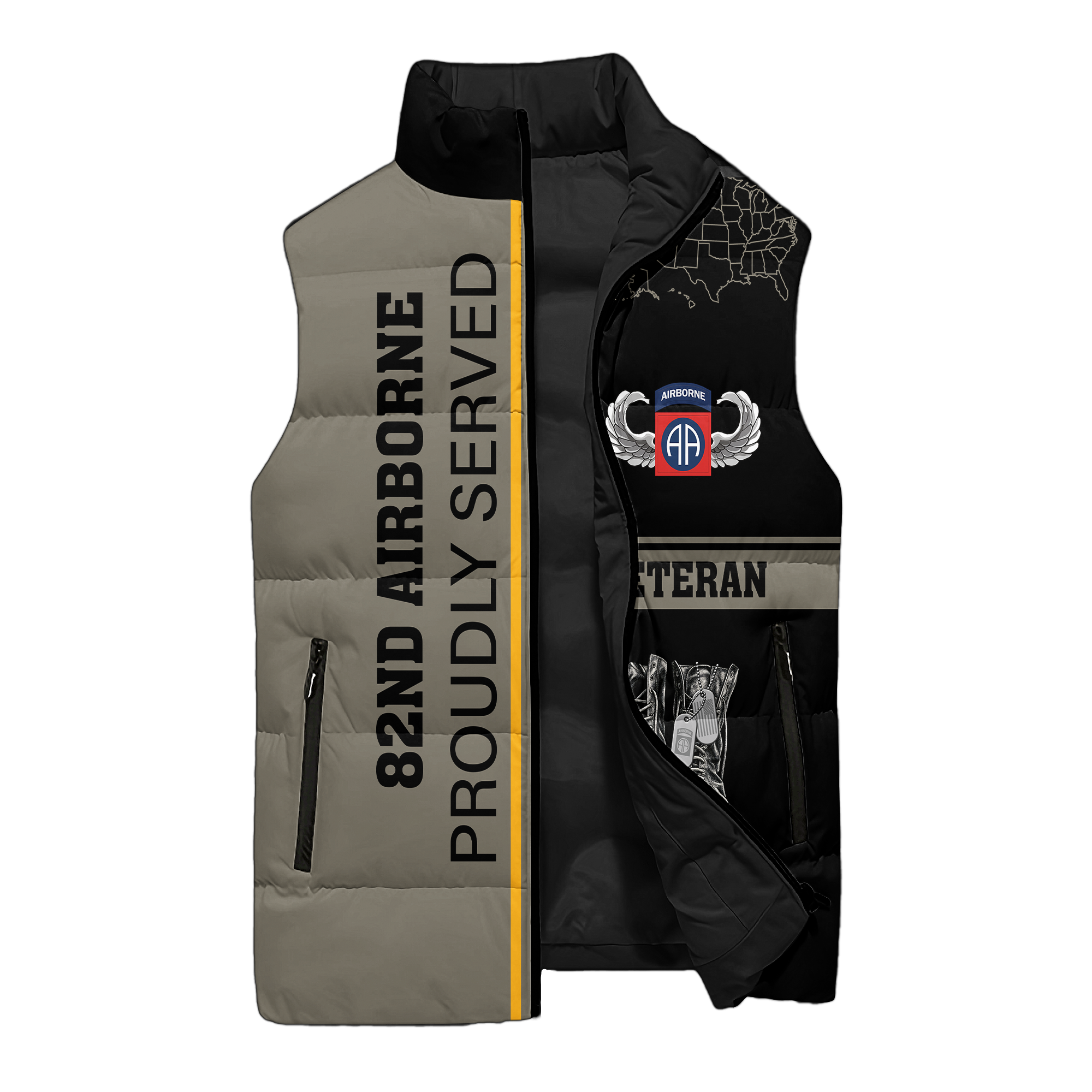 82nd Airborne Born At Benning Puffer Vest