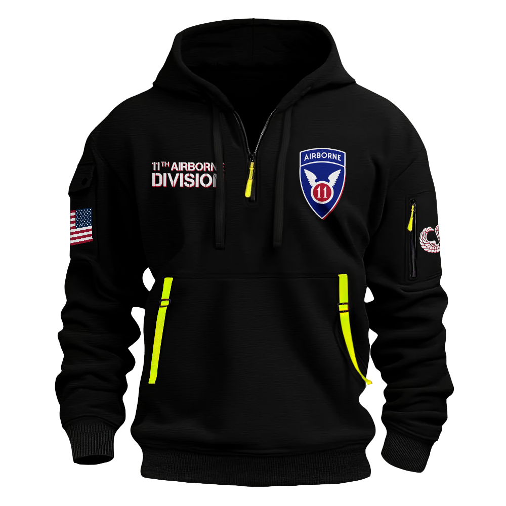 11th Airborne Division Quarter Zip Hoodie