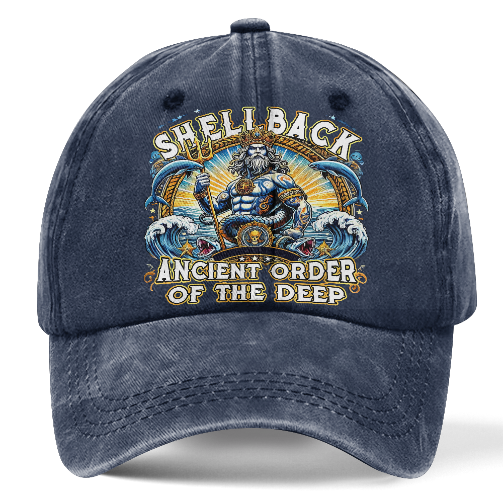 Personalizable Navy Shellback Washed Cap