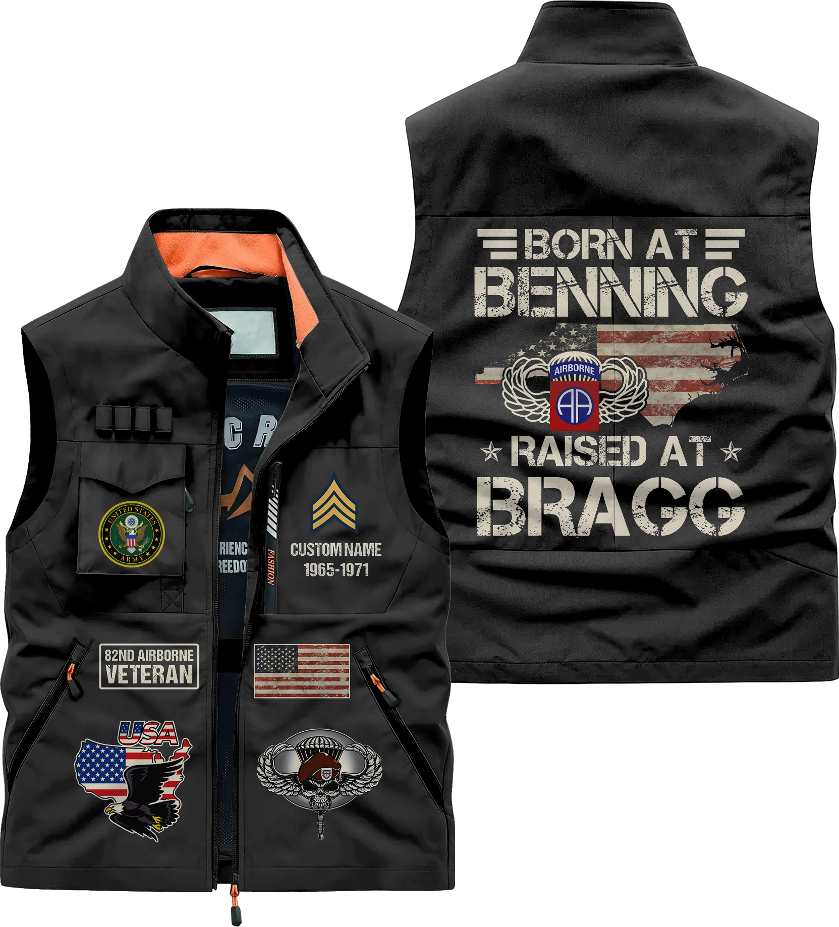 Personalizable 82nd Airborne Born At Benning Pocket Vest