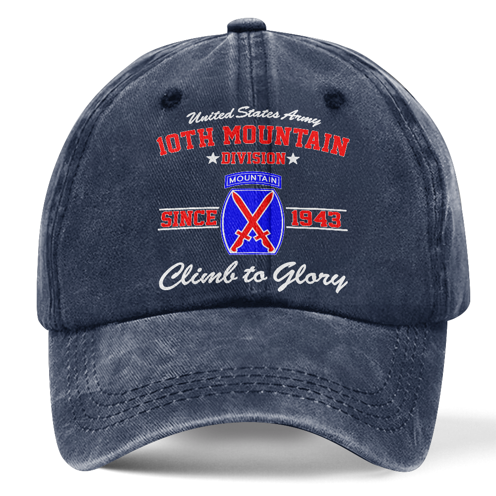 Personalizable Army 10th Mountain Division Washed Cap