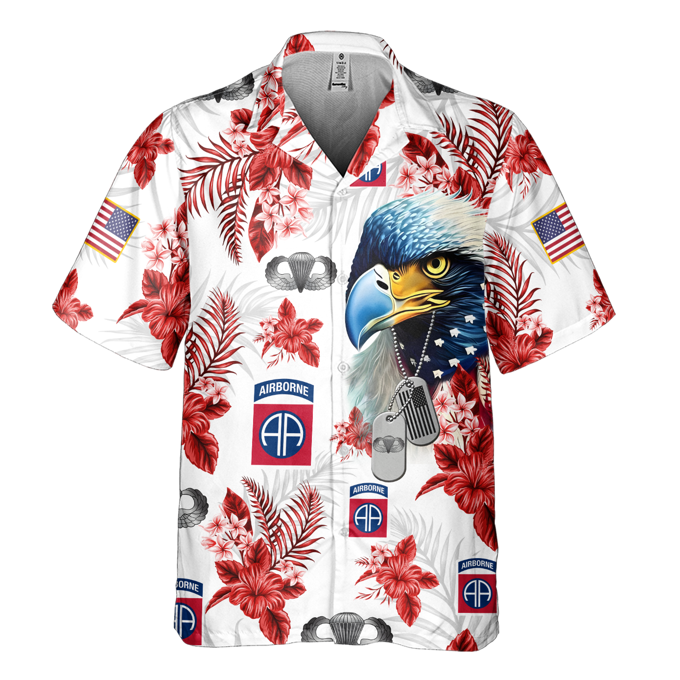 Airborne Tropical Flower Cuban Shirt