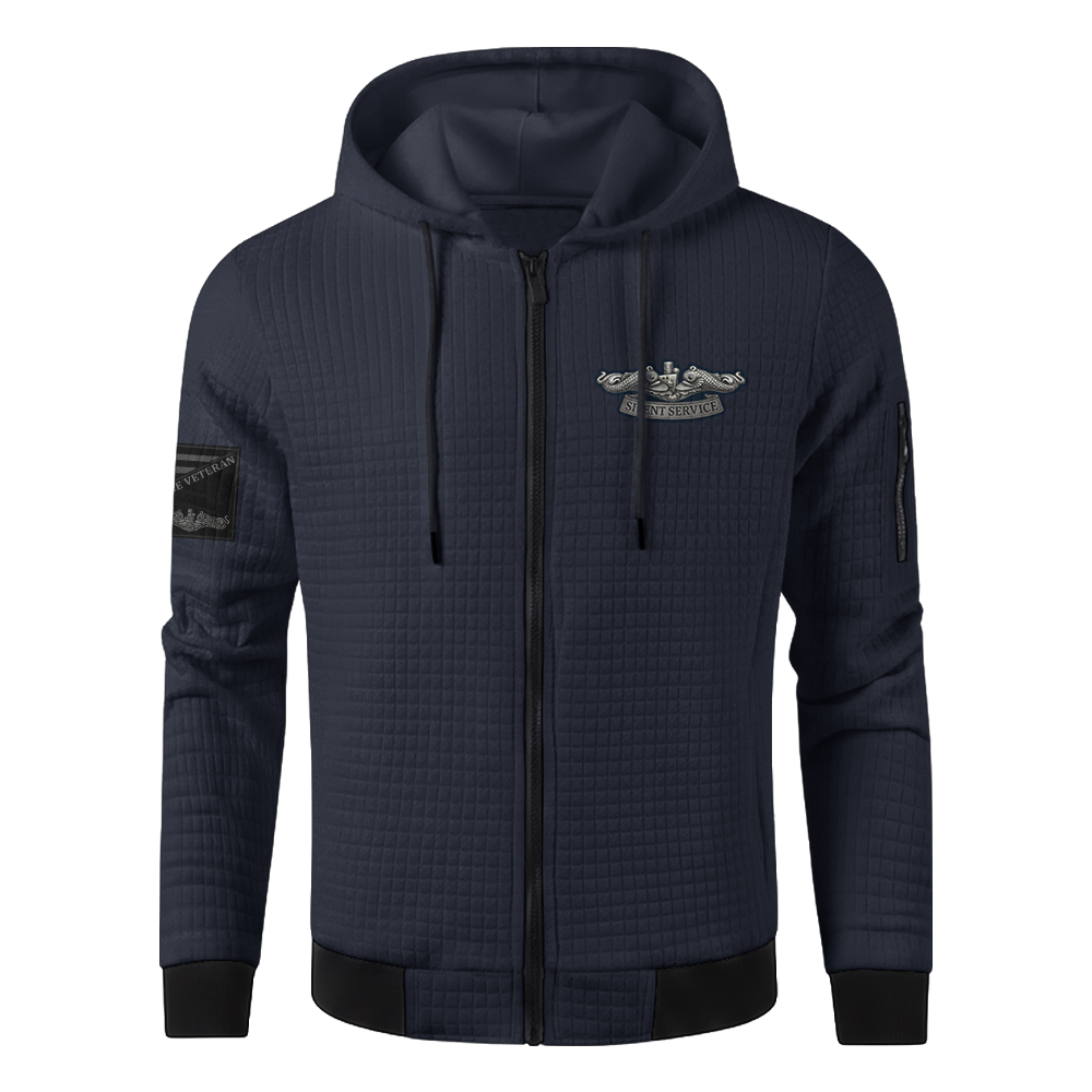 Navy Submarine I'm The .02% Waffle Hooded Jacket