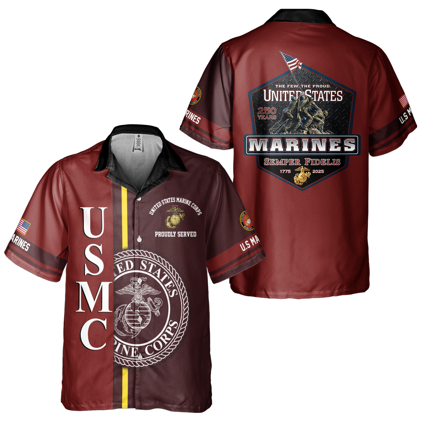 Navy 250th Anniversary Cuban Shirt