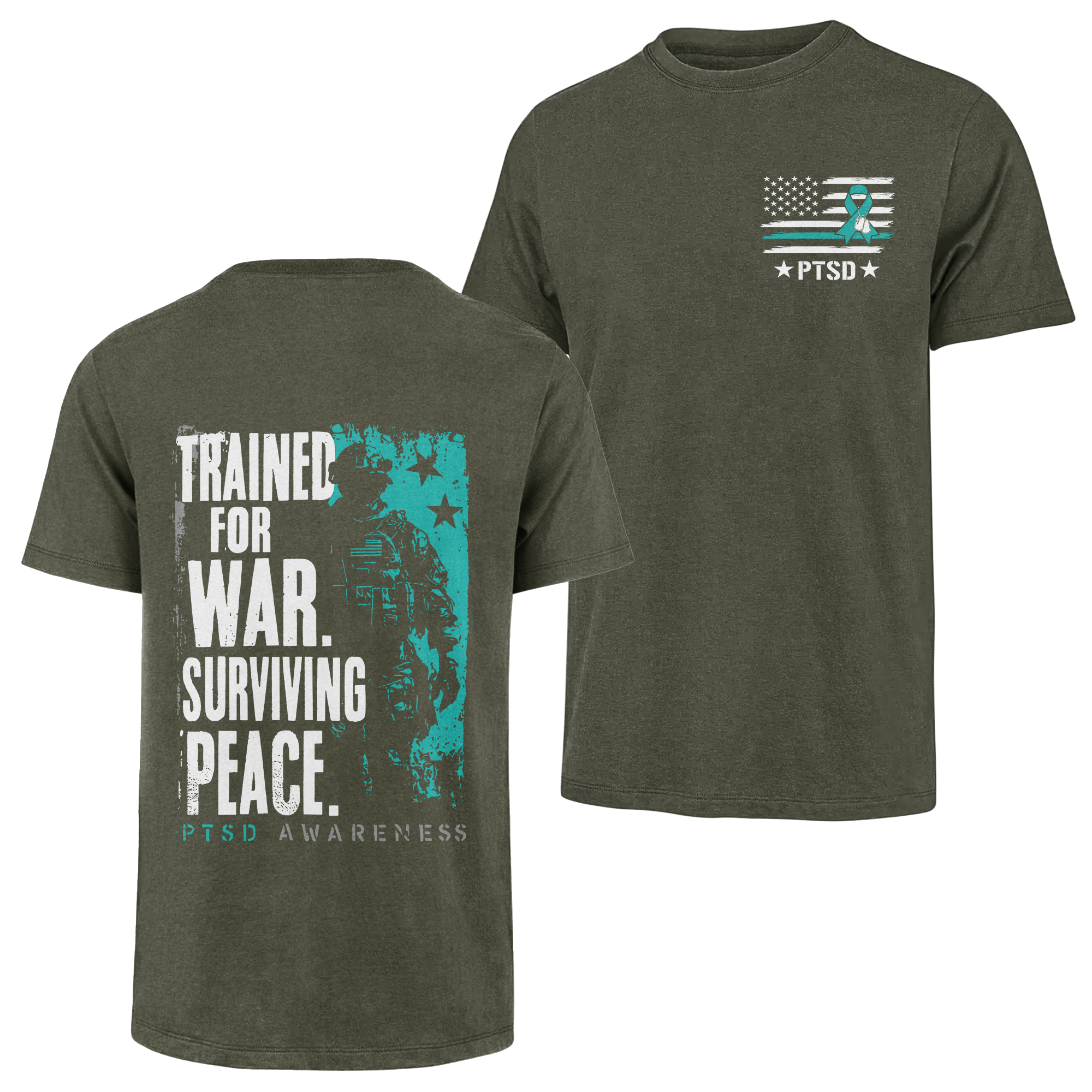 PTSD Surviving Peace Double Side Classic T-shirt