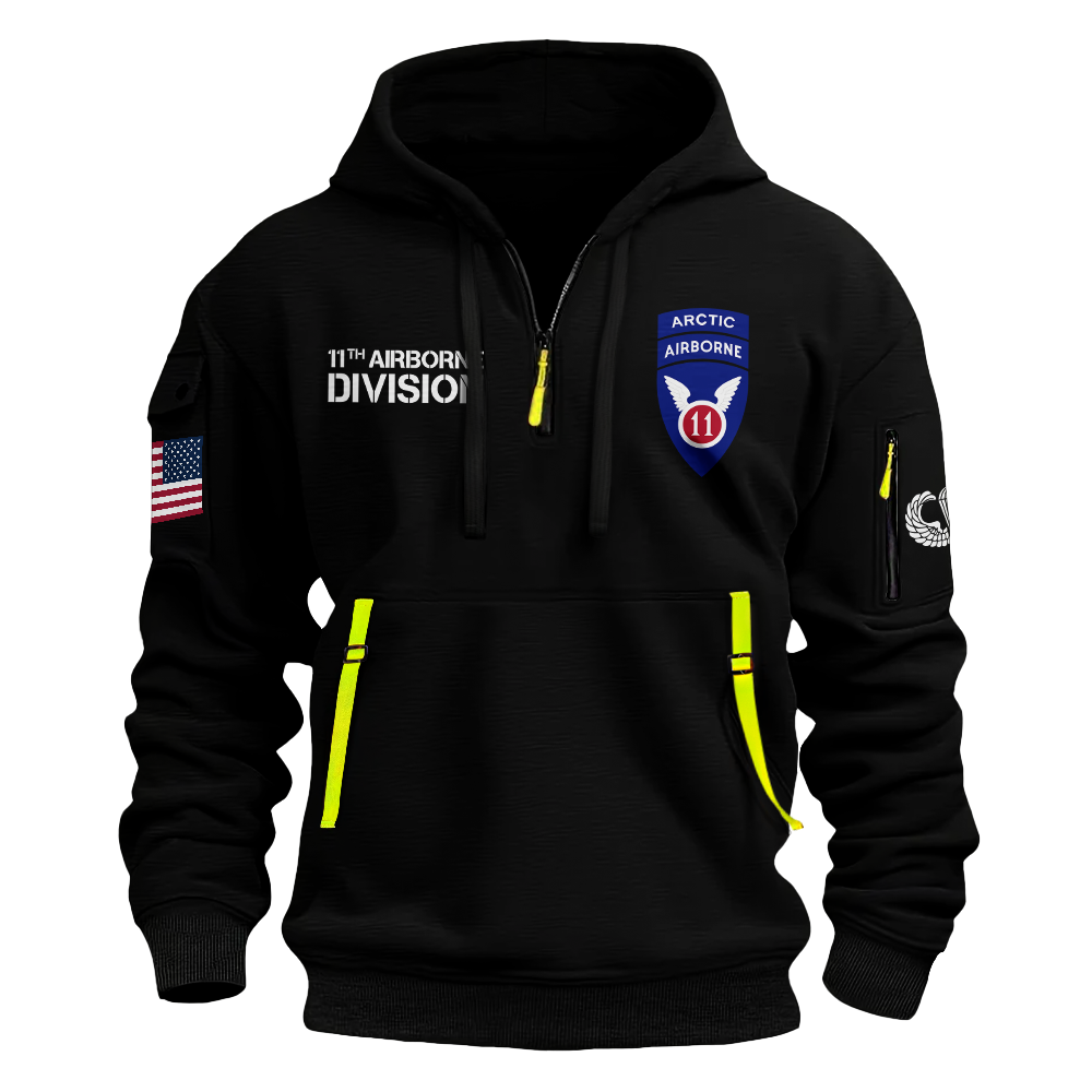 11th Airborne Division Quarter Zip Hoodie