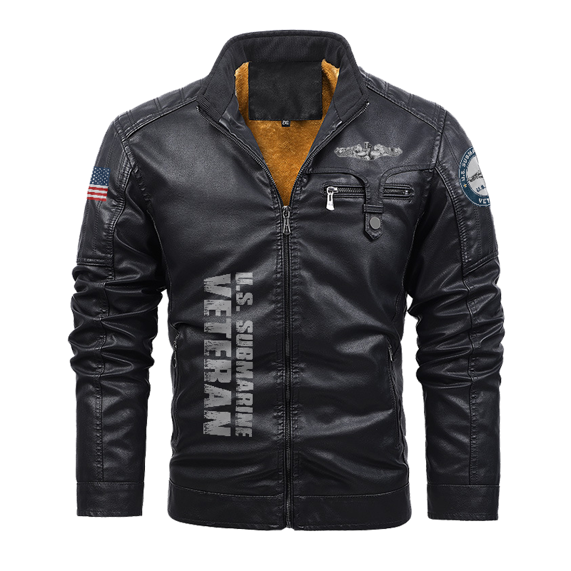 Navy Submarine I am The .02% Leather Jacket
