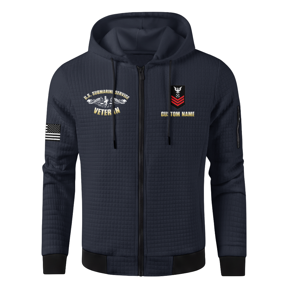 Personalizable Navy Submariner To Find Us You Must Be Good Waffle Hooded Jacket