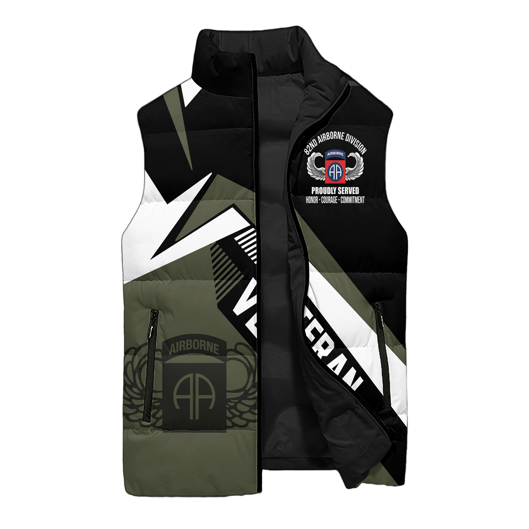 82nd Airborne Born At Benning Puffer Vest