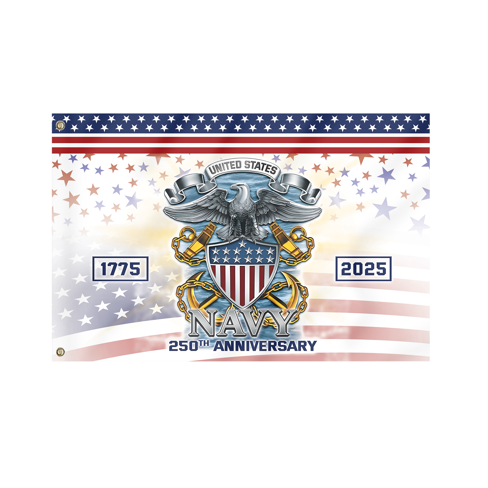 Navy 250th Anniversary House Flag
