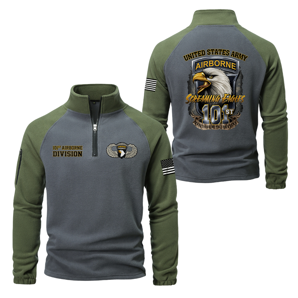 101st Airborne Division Half-Zip Raglan Sweatshirt