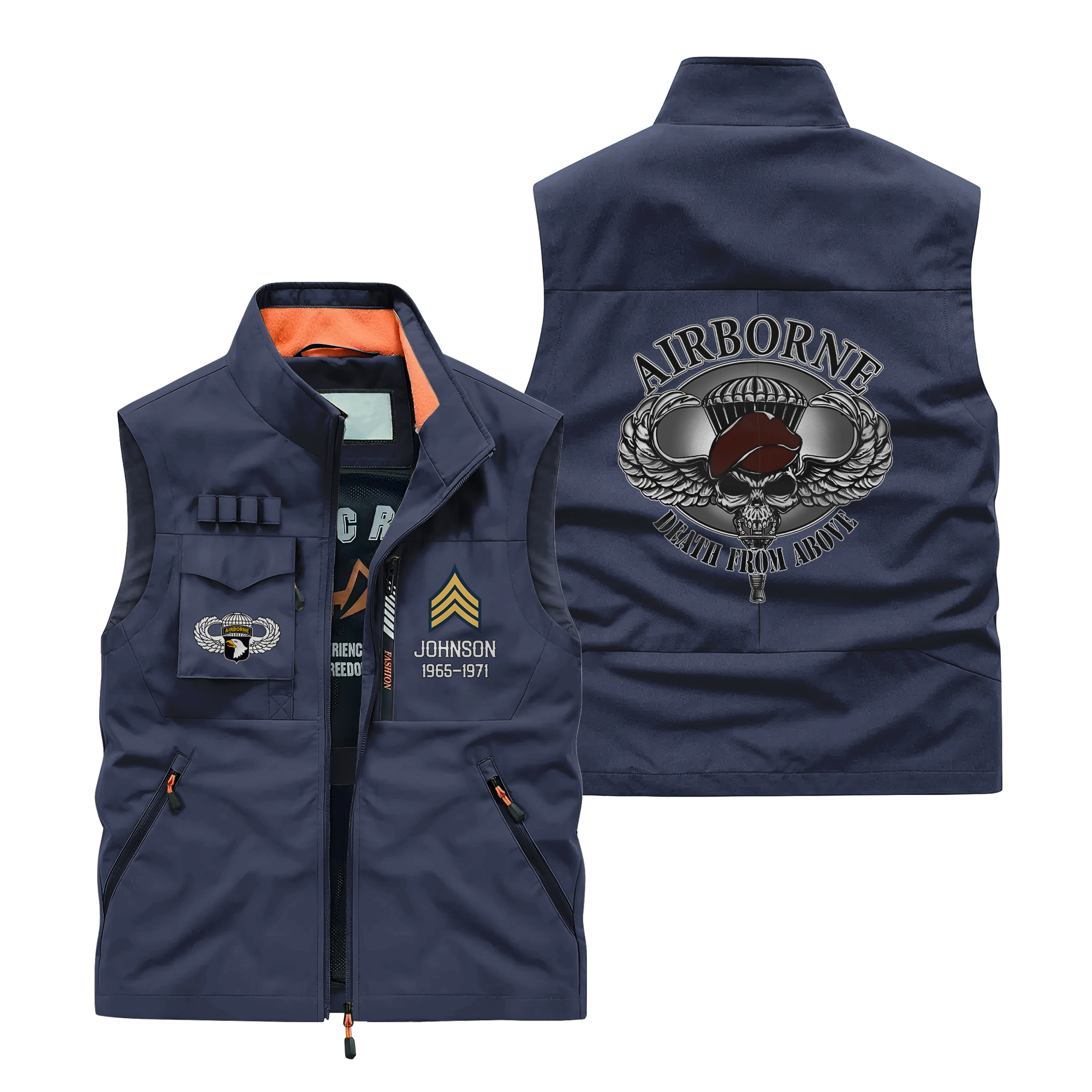 Personalizable Airborne Death From Above Pocket Vest