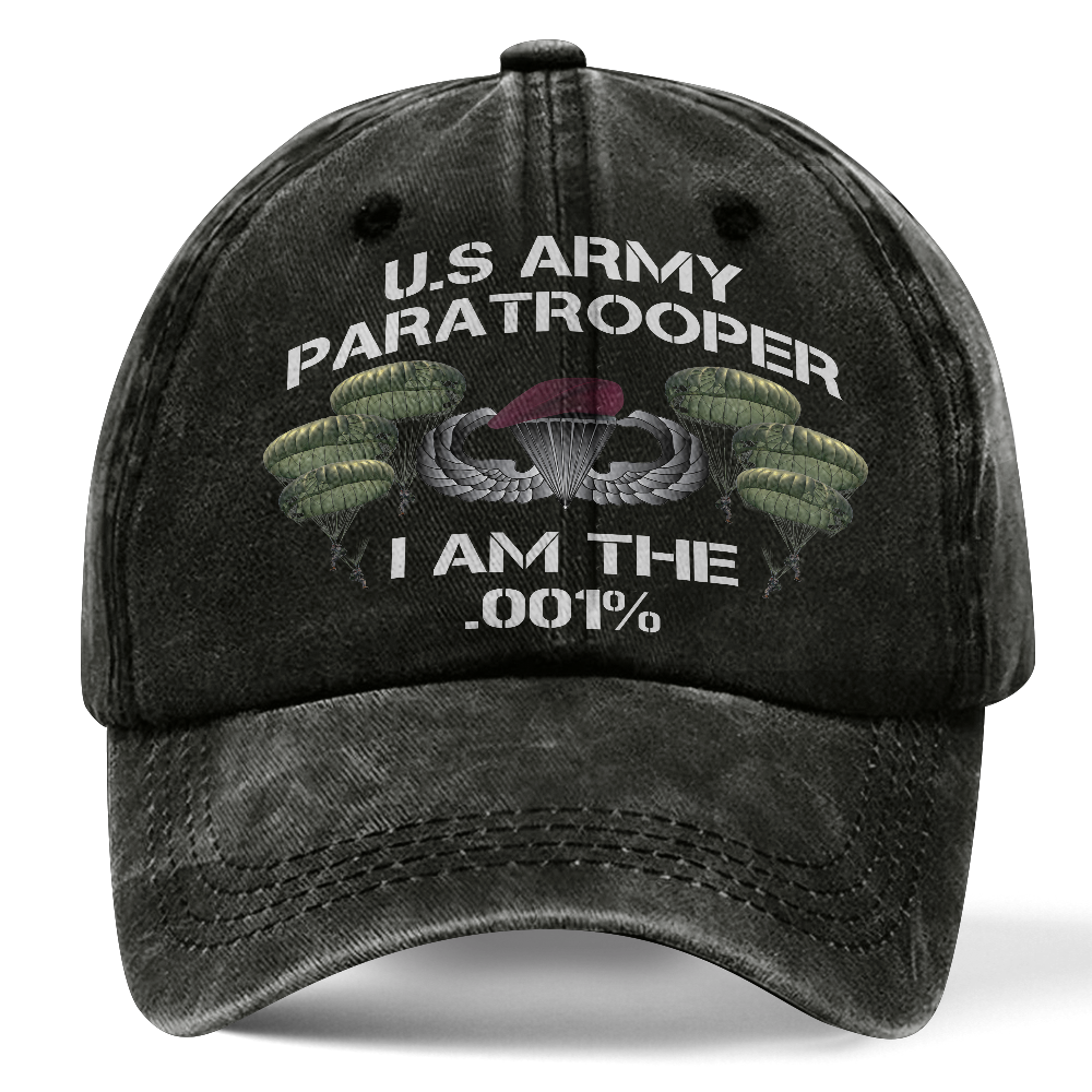 Airborne Paratrooper I Am The .001% Washed Cap