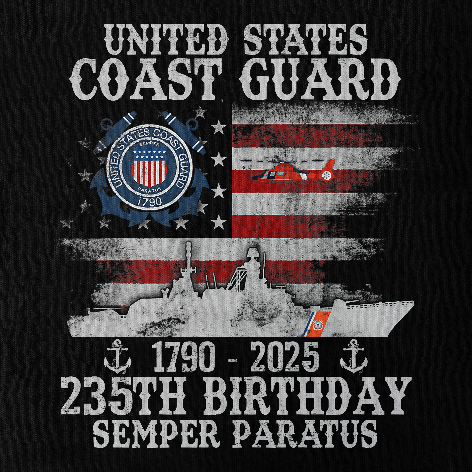 Coast Guard 235th Birthday Double Side Classic T-shirt