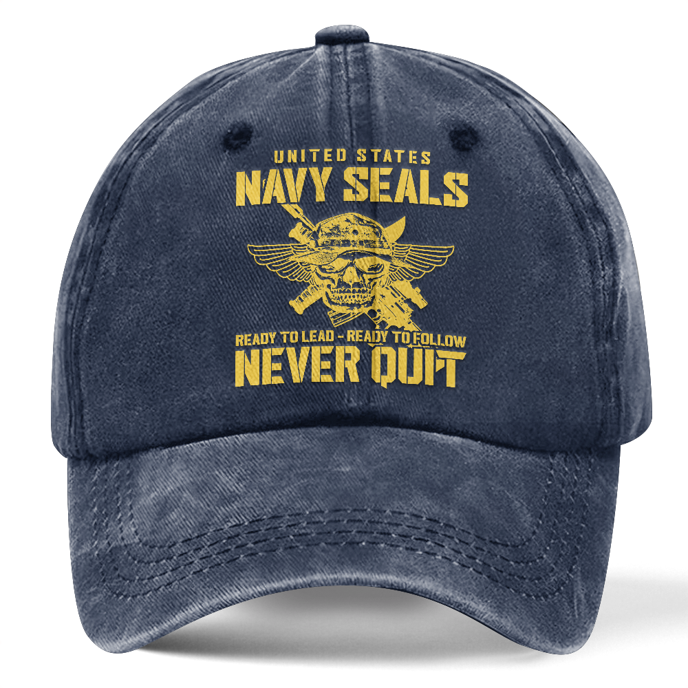 Personalizable Navy Seals Washed Cap