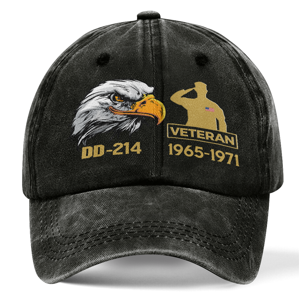 Personalizable Veteran DD-214 Washed Cap