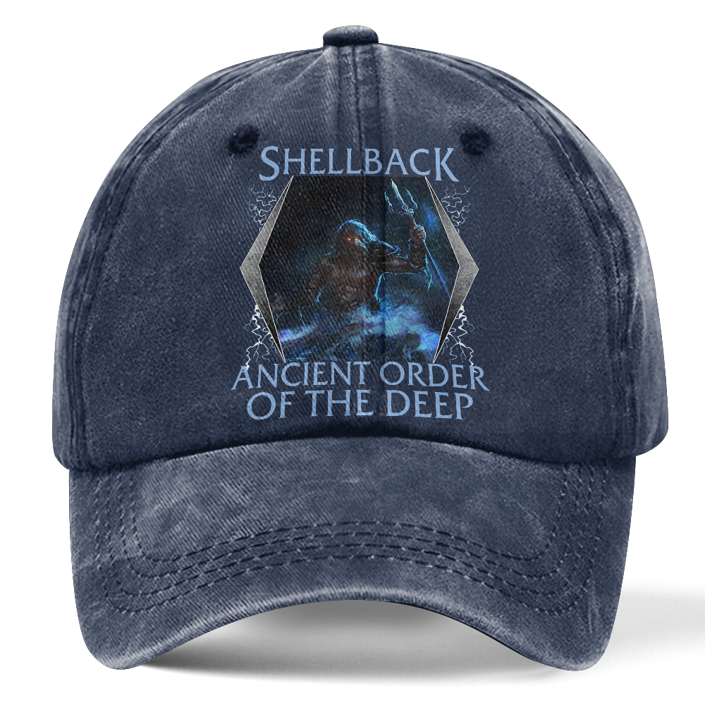 Personalizable Navy Shellback Washed Cap