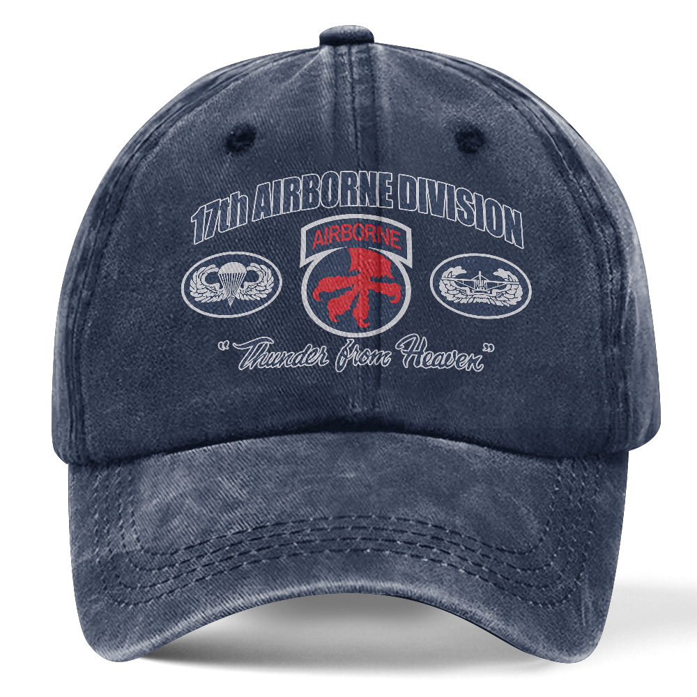 Personalizable 17th Airborne Division Washed Cap
