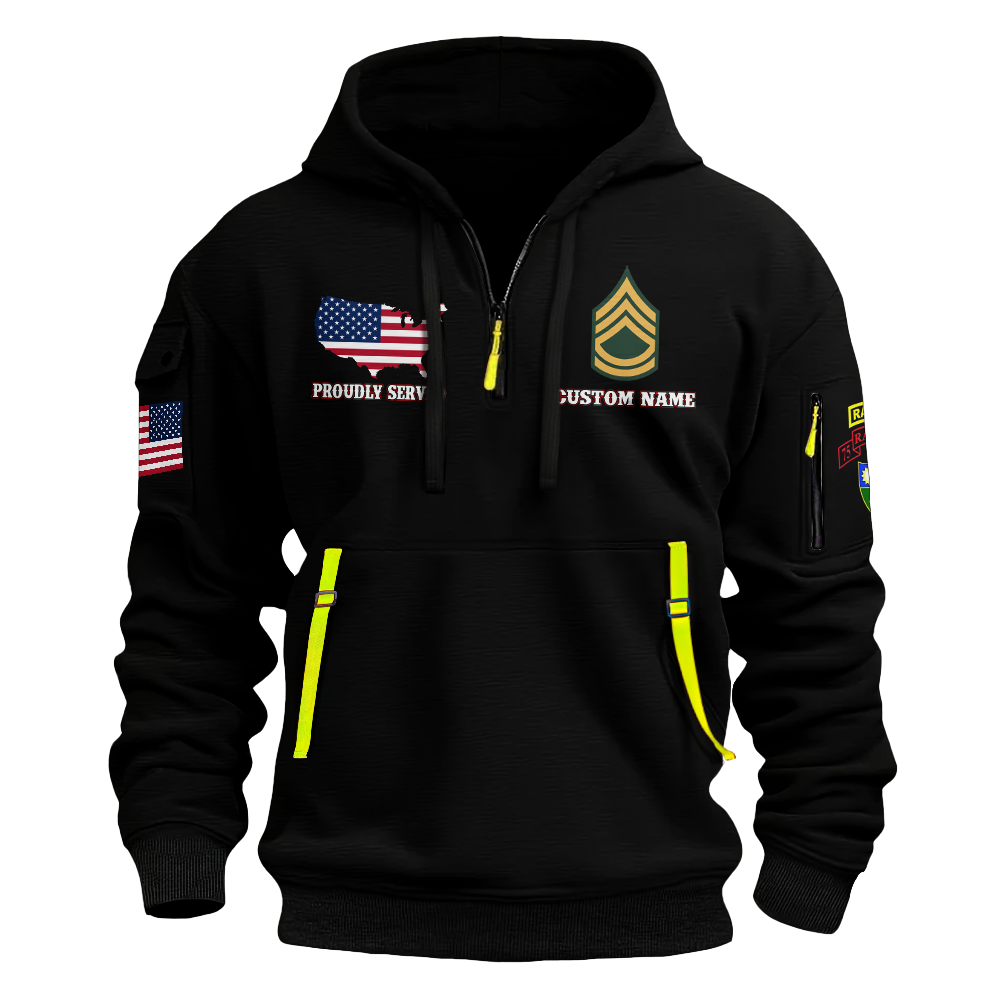 Personalizable 75th Ranger Regiment Quarter Zip Hoodie