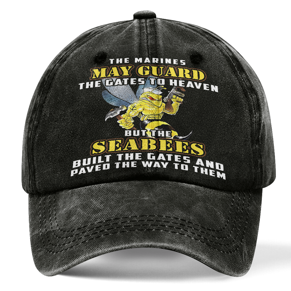 Personalizable Navy Seabee Washed Cap