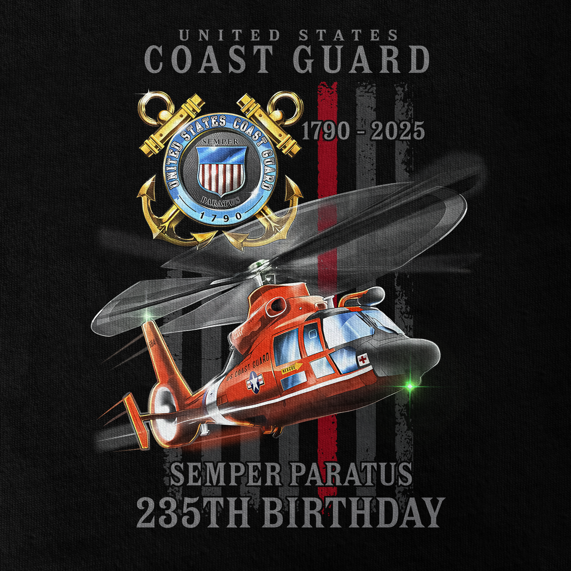 Coast Guard 235th Birthday Double Sided Classic T-shirt