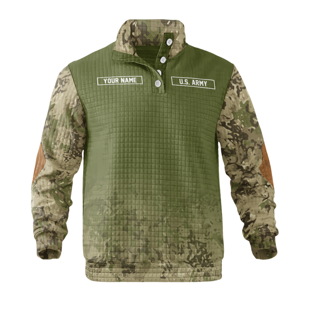 Personalizable I Own Forever The Title Airborne Waffle Stand Collar Sweatshirt