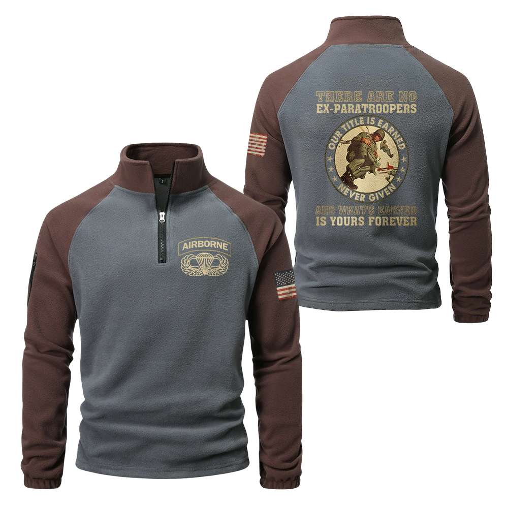 There's No Ex-Paratrooper Half-Zip Raglan Sweatshirt