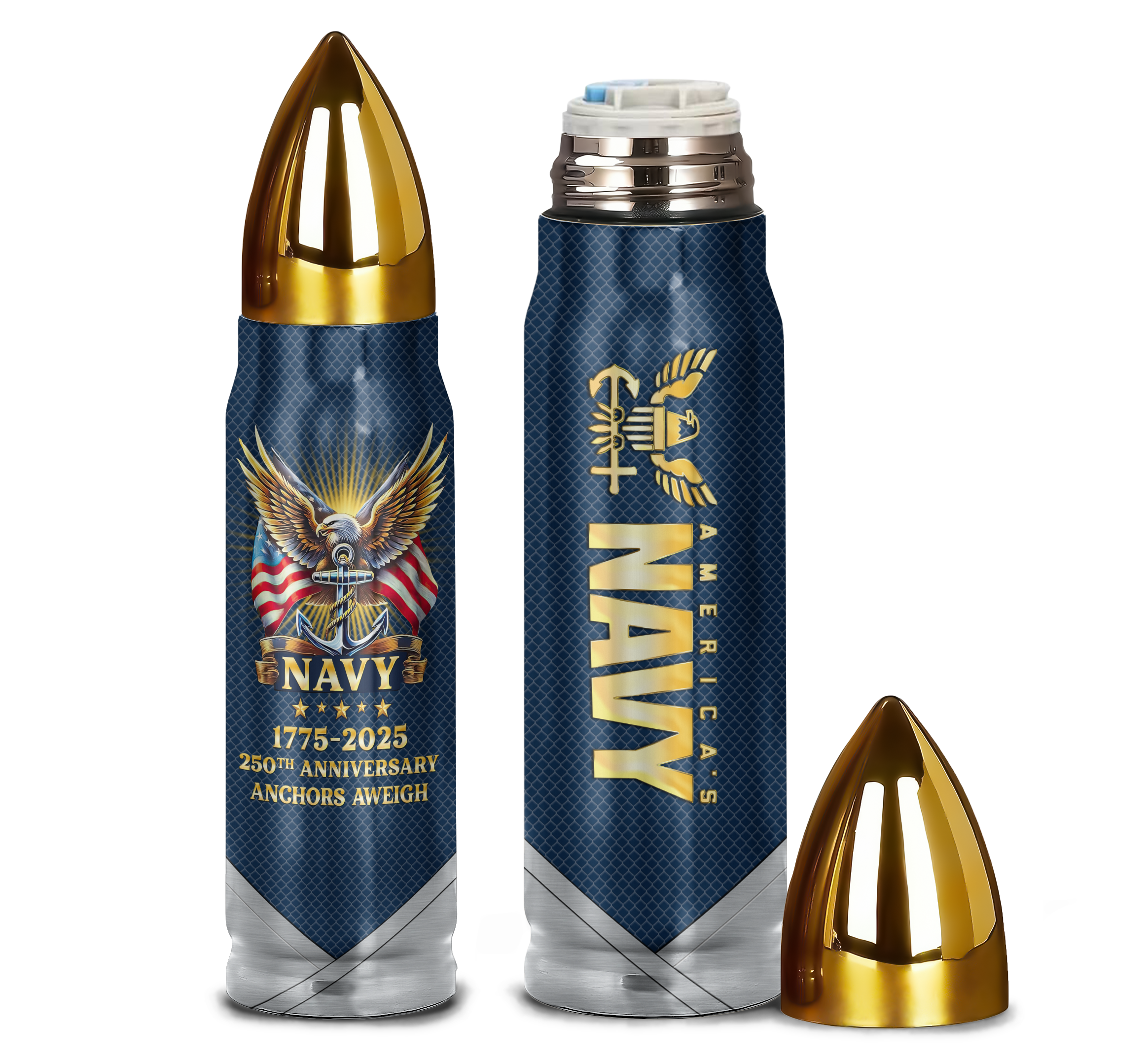 Navy 250th Anniversary Bullet Tumbler