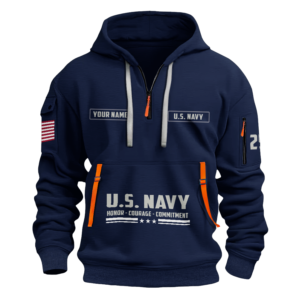 Navy 250th Anniversary Quarter Zip Hoodie