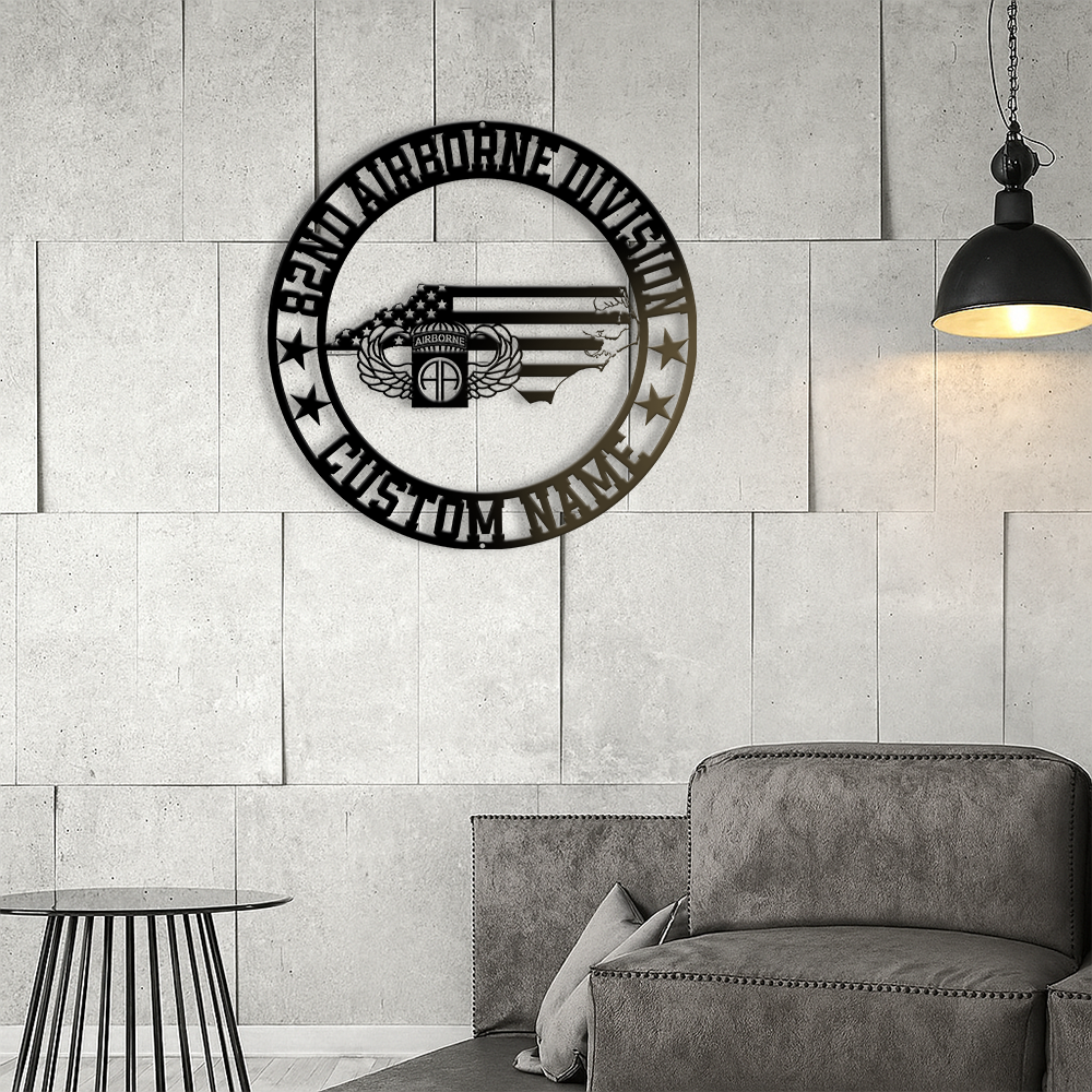 Personalized 82nd Airborne Division Metal Sign Wall Art