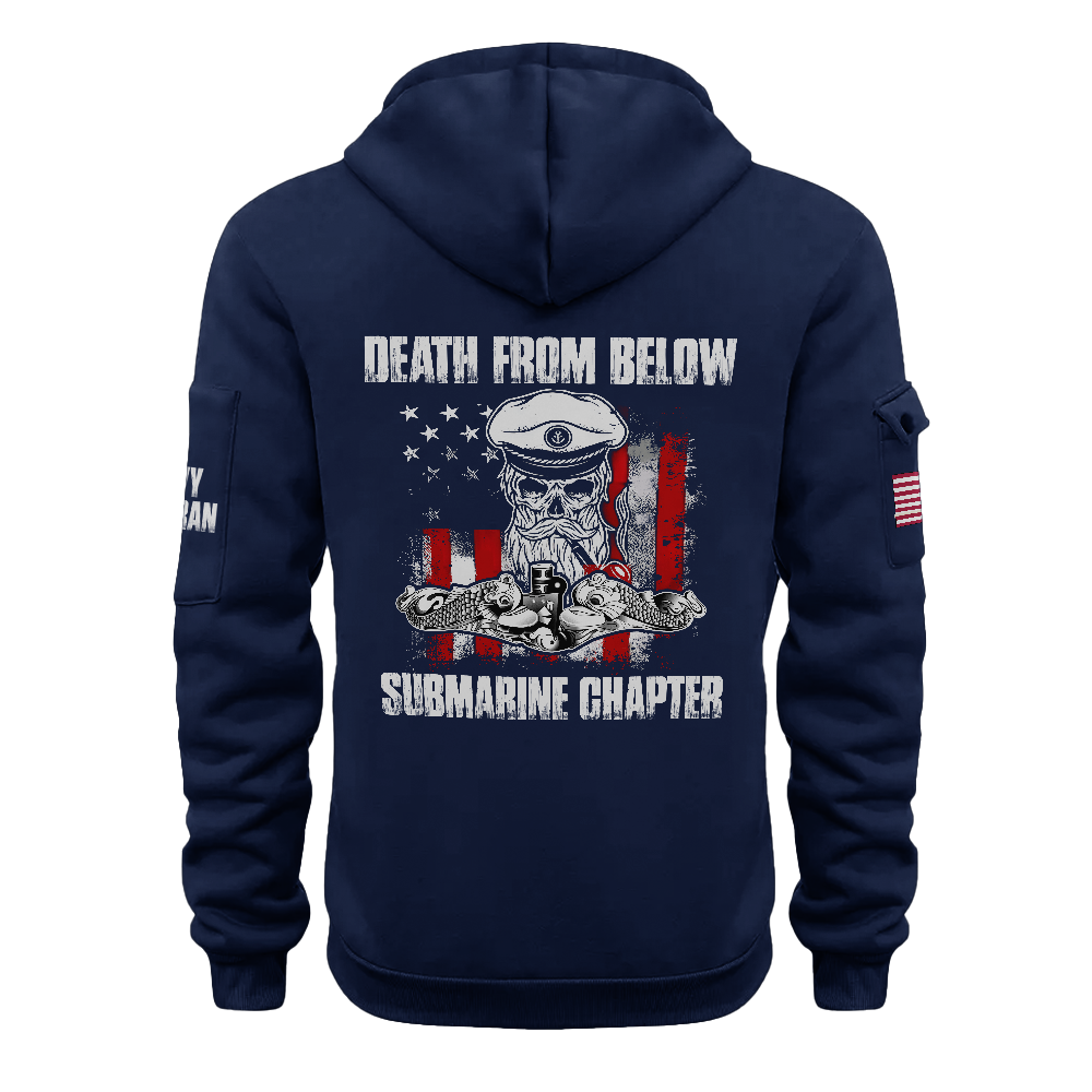 Navy Submarine Quarter Zip Hoodie