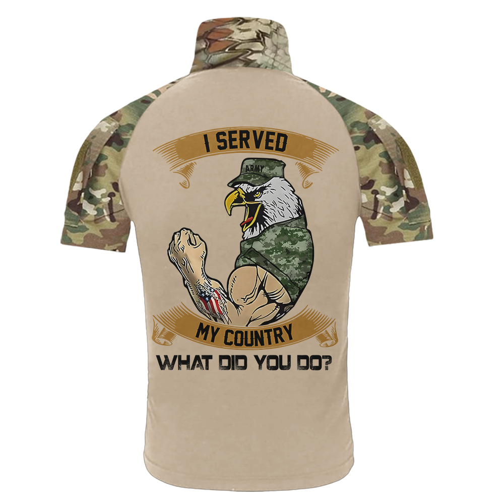PersonalizedI Served My Country What Did You Do Tactical Polo Shirt