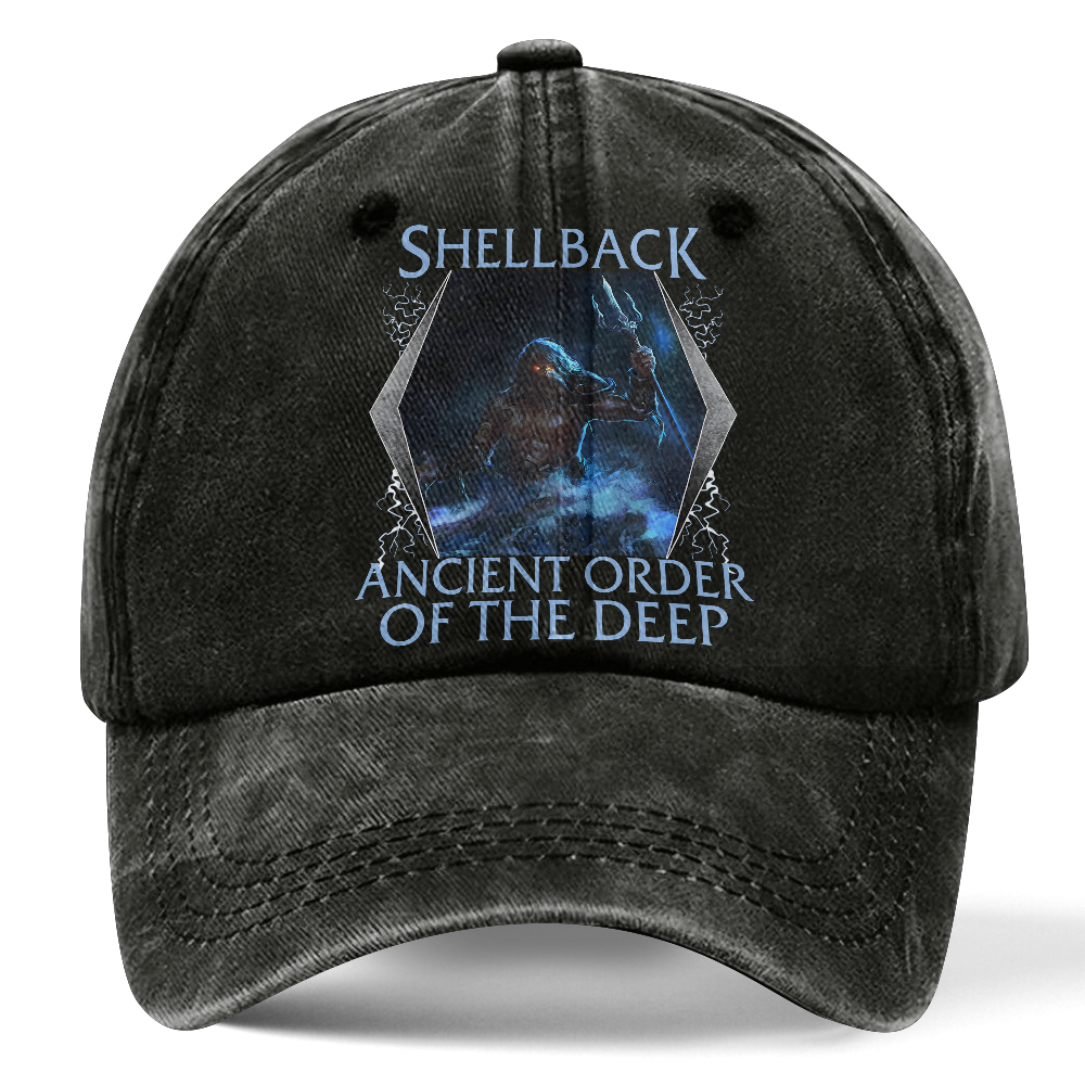 Personalizable Navy Shellback Washed Cap