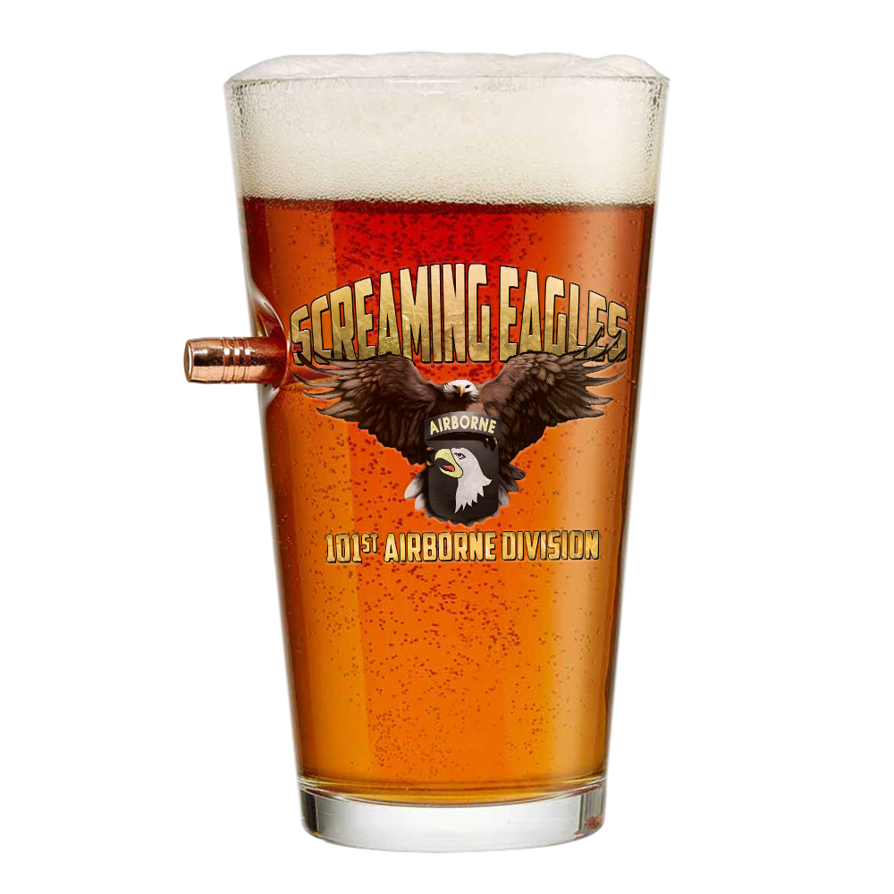 Army Screaming Eagles Bullet Pint Glass