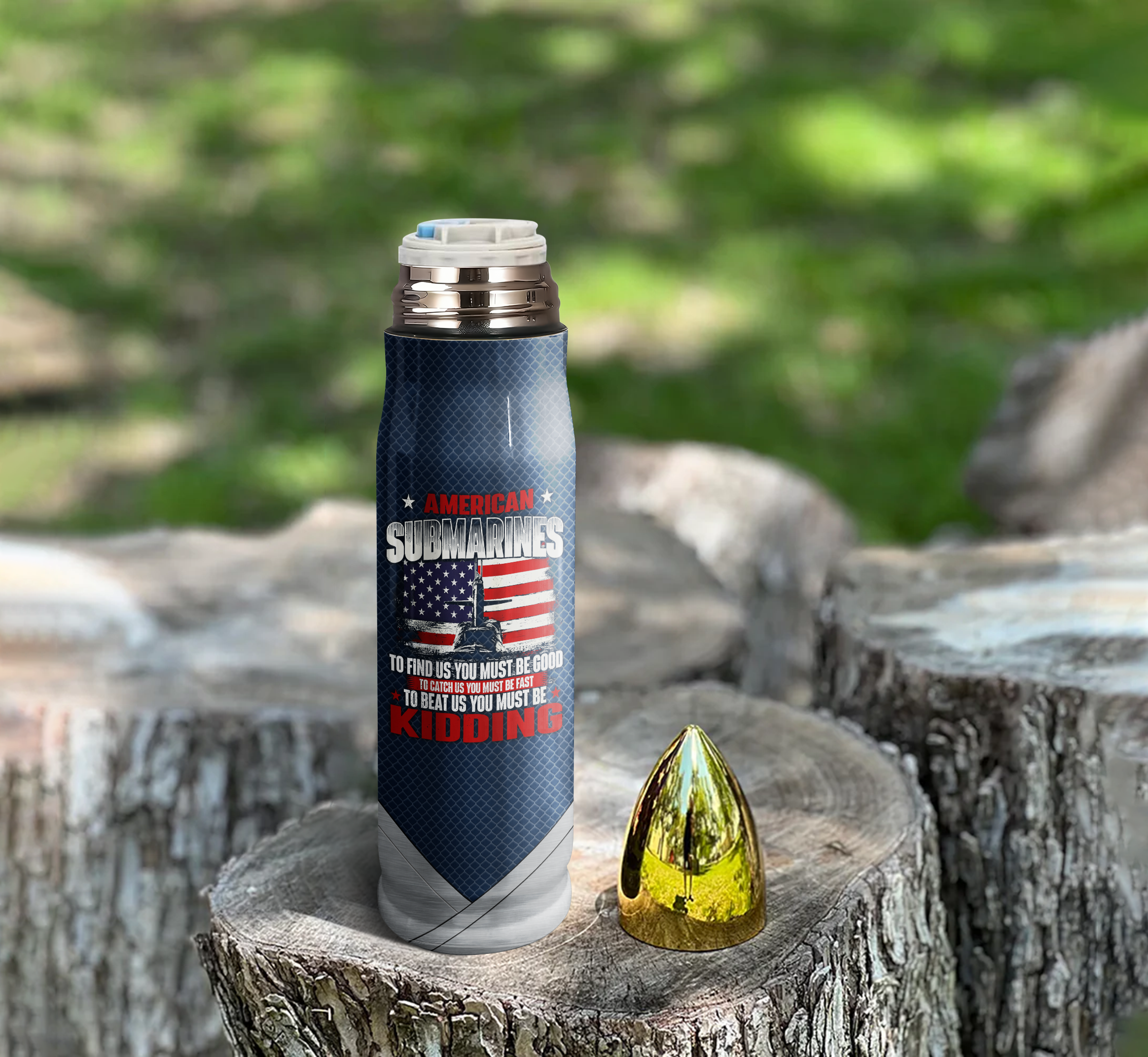 Navy Submarine Bullet Tumbler
